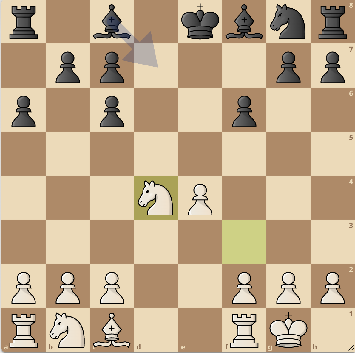 Immagine che contiene pezzo degli scacchi, gioco da tavolo, scacchi, Scacchiera

Il contenuto generato dall'IA potrebbe non essere corretto.